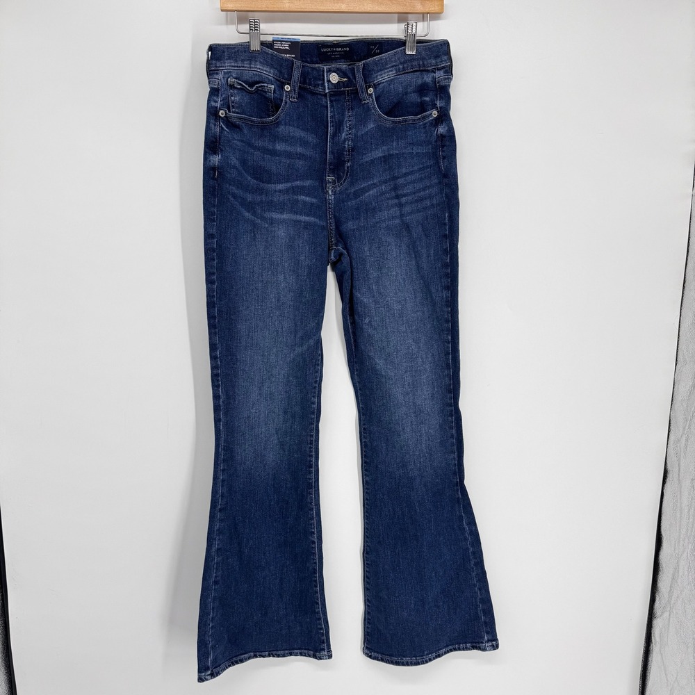 Lucky Brand Stevie Flare Jeans Womens 10 Blue Athena High Rise 7WP11271 Stretch